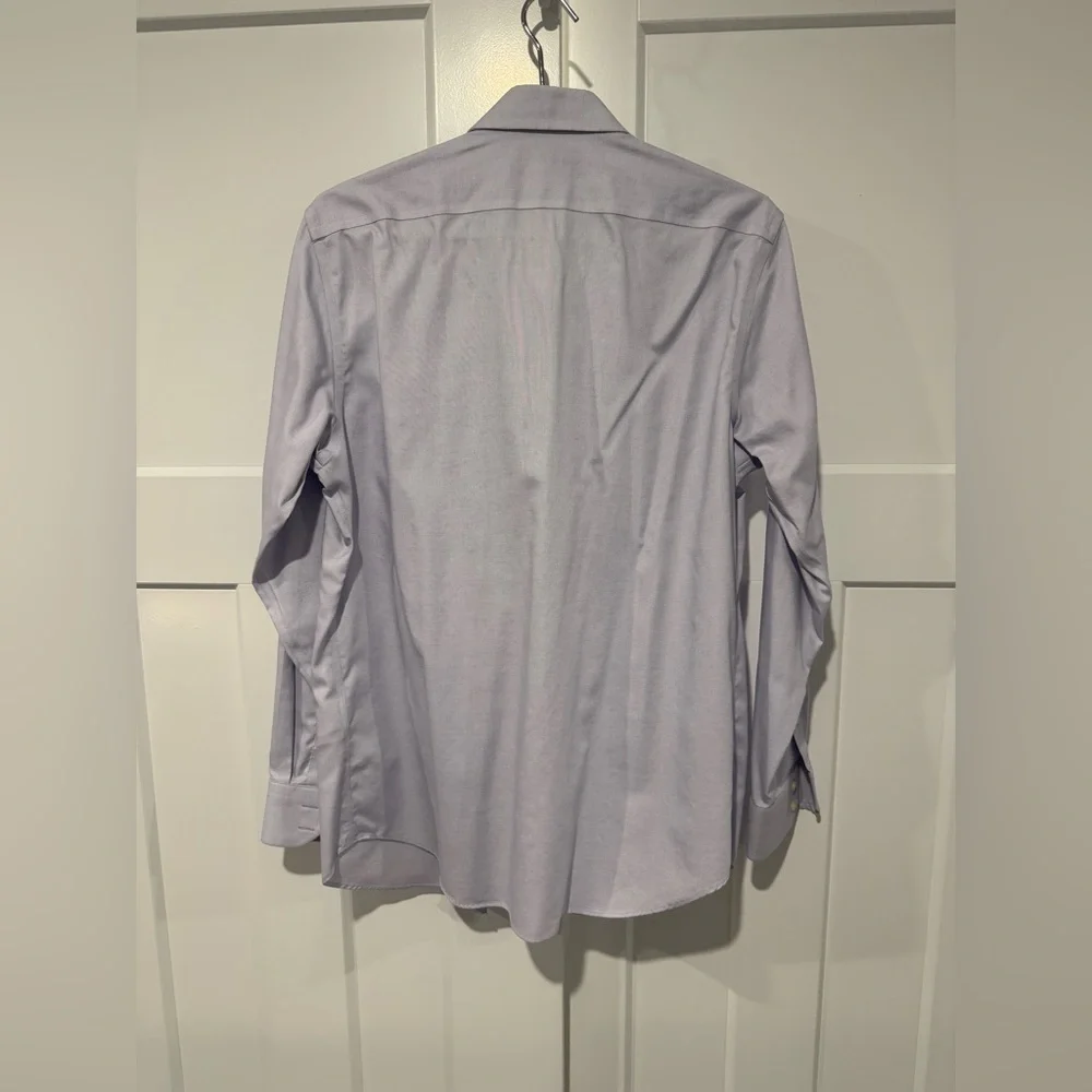 Banana Republic Men's Lavender Non-Iron Slim Fit Dress Shirt